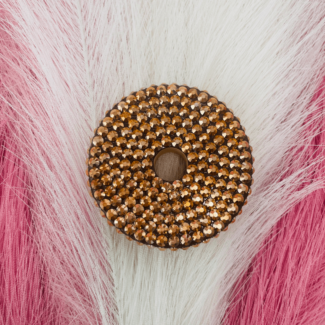 Rose Gold Bling Bamboo Lid