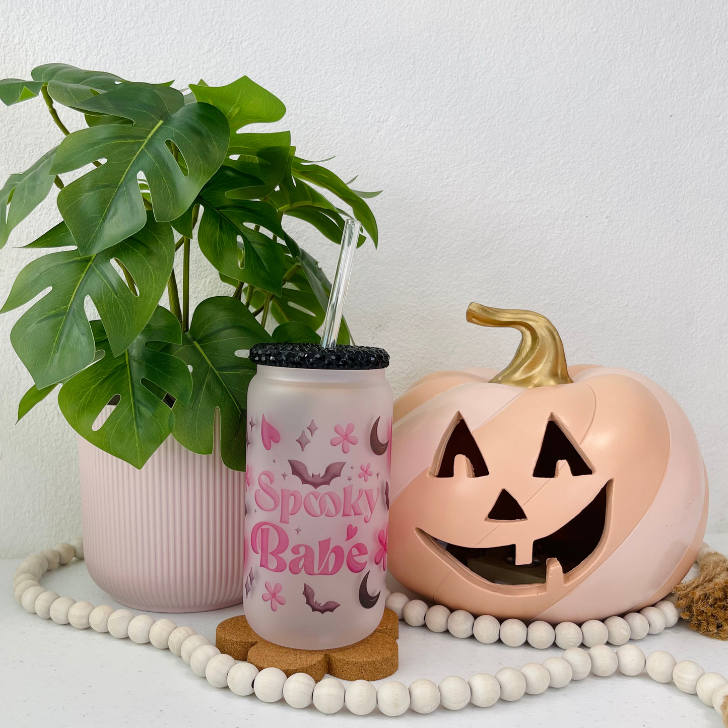 Spooky Babe Glass Can (RTS)