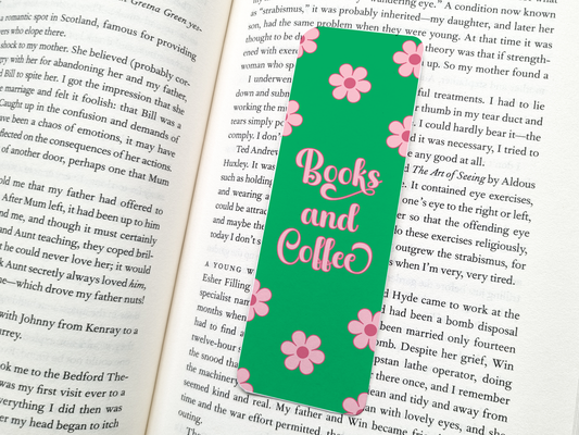 Books and Coffee Bookmark