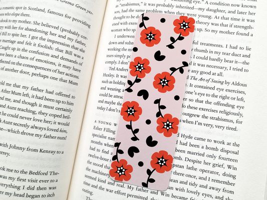 Orange Flowers Bookmark