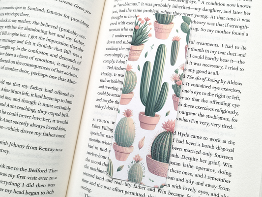 Pink Cacti Bookmark